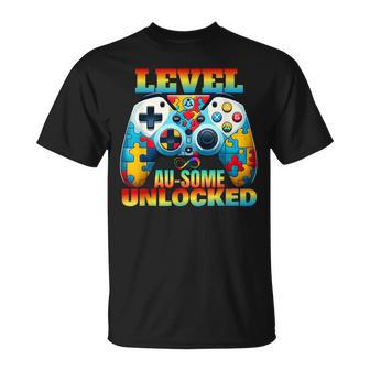 Level Au-Some Unlocked Video Game Controller Autism T-Shirt - Monsterry CA