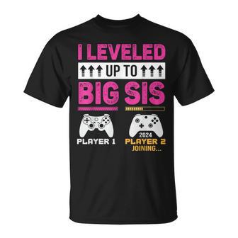 Leveled Up To Big Sister I'm Going To Be A Big Sister 2024 T-Shirt - Monsterry UK