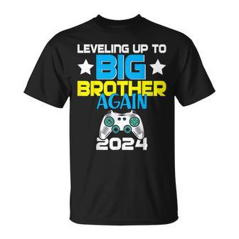 Leveling Up To Big Brother Again 2024 Pregnancy Announcement T-Shirt - Thegiftio UK