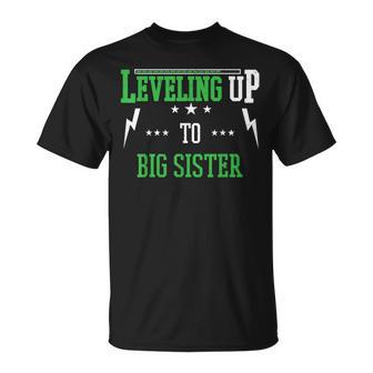 Leveling Up To Big Sister For Becoming Big Sister T-Shirt - Monsterry UK