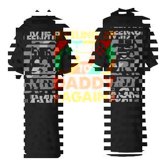 Leveling Up To Daddy Again Vintage Promoted To Daddy Again T-Shirt - Thegiftio