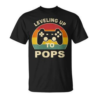 Leveling Up To Pops Video Games Lover Father's Day T-Shirt - Thegiftio UK