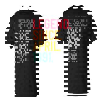 Leyenda Desde Abril De 1991 31 Regalo De Cumpleaños 31 Años Camiseta unisex - Regaloses