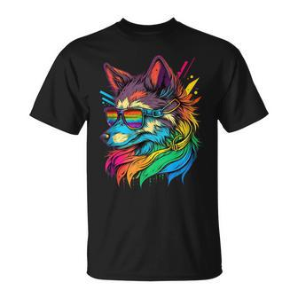 Lgbt Gay Pride Wolf T-Shirt - Monsterry CA