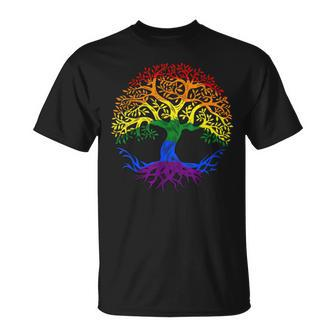 Lgbt Pride Month Tree Life Rainbow Gay Lesbian T-Shirt - Monsterry UK