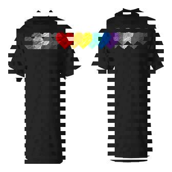 Lgbt Rainbow Heart Lgbtqia Gay Pride Rainbow T-Shirt - Monsterry