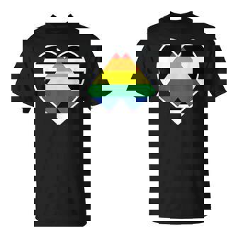 Lgbtq Drapeau En Alliage Droit En Forme De Cœur – Lgbtqia T-Shirt - Cadeauxyz