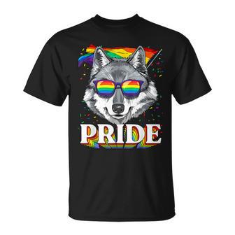 Lgbtq Pride Rainbow Wolf Pride Month Lgbt Wolf Lovers T-Shirt - Monsterry DE