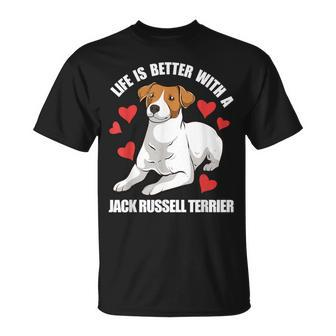 Life Is Better With A Jack Russell Terrier T-Shirt - Monsterry UK