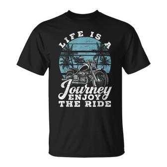 Life Is A Journey Enjoy The Ride Biker Motorcycle T-Shirt - Monsterry UK