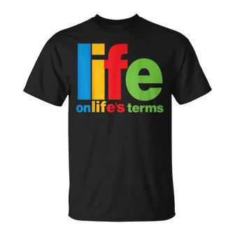 Life On Life's Terms Aa Na Slogan Sayings Motivational T-Shirt - Monsterry UK