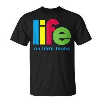 Life On Life's Terms Aa Na Sobriety Recovery T-Shirt - Monsterry UK