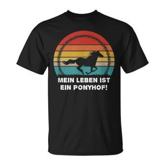 My Life Is A Ponyhfof Ich Liebe Mein Pferd Pony T-Shirt - Geschenkecke