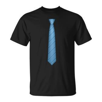Light Blue Tie Necktie Dress Graphic T-Shirt - Monsterry CA