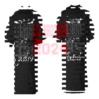 Lil Brother Senior 2024 Proud Lil Brother Of A 2024 Graduate T-Shirt - Seseable