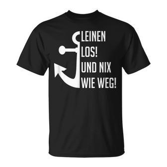Linen Los Und Nix Wie Weg Ship Ahoi Skipper T-Shirt - Seseable