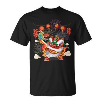 Lion Dancing Dance Tet Vietnamese Lunar New Year 2024 T-Shirt - Seseable