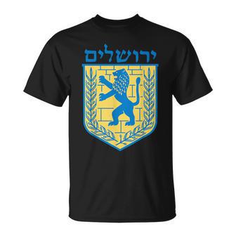 Lion Of Judah Israel Jewish Jerusalem Sign Jew Hebrew T-Shirt - Monsterry UK