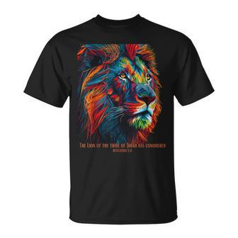 Lion Of Judah Jesus Revelation Bible Verse Christian T-Shirt - Seseable