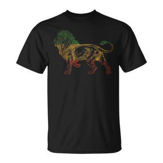 Lion Of Judah Rasta Reggae Ethiopia Jamaica T-Shirt - Monsterry