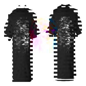 Lion Sunglasses Party Music Lion Love Lion Fans Lions T-Shirt - Thegiftio