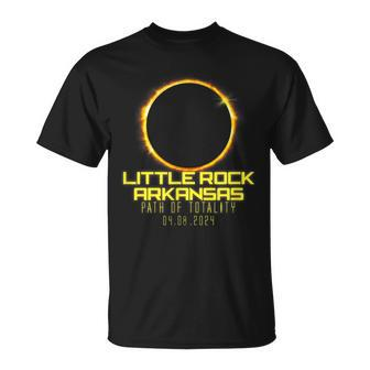 Little Rock Arkansas Path Totality Total Solar Eclipse 2024 T-Shirt | Mazezy