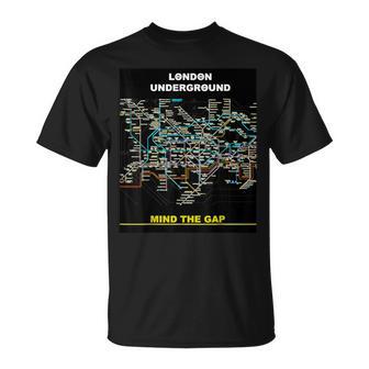 London Underground Mind The Gap Map England Uk Train Tube T-Shirt - Monsterry AU