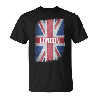 London United Kingdom British Flag Vintage Uk Souvenir T-Shirt - Monsterry