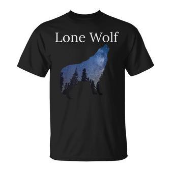 Lone Wolf For Shy Introverts & Wolf Lovers Guys T-Shirt - Monsterry DE