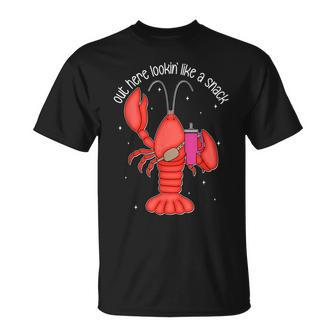 Out Here Lookin Like A Snack Boujee Crawfish Mardi Gras T-Shirt | Mazezy DE