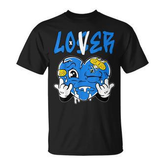 Loser Lover Blue Yellow Drip Heart Matching Outfit Women T-Shirt - Monsterry AU