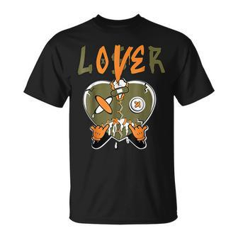 Loser Lover Drip Heart Olive Green 5S Matching For Women T-Shirt - Monsterry