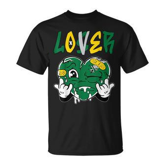 Loser Lover Green Yellow Drip Heart Matching Outfit T-Shirt - Thegiftio UK