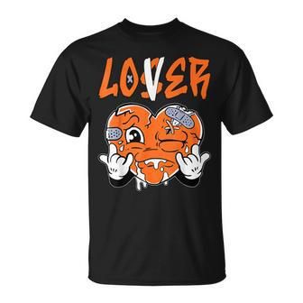 Loser Lover Orange Drip Heart Matching Outfit Women T-Shirt - Thegiftio UK
