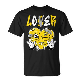 Loser Lover Yellow Drip Heart Matching Outfit Women T-Shirt - Thegiftio UK