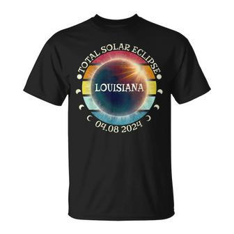 Louisiana Total Solar Eclipse April 8Th 2024 Retro Vintage T-Shirt | Mazezy UK