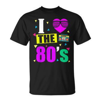 I Love 80'S 80S Retro Motto T-Shirt - Seseable