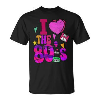 I Love The 80S Retro Vintage Eighties Style 1980 T-Shirt - Monsterry
