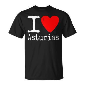 I Love Asturias Yo Amo Asturias Yo Corazón Asturias Camiseta unisex - Regaloses
