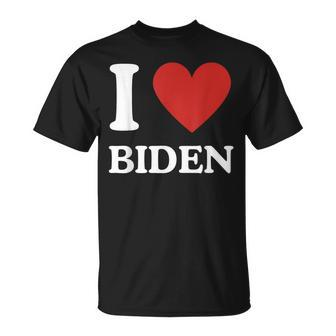 I Love Biden Heart Joe Show Your Support T-Shirt - Monsterry
