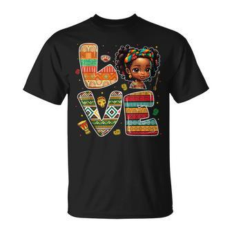 Love Black History Month Strong African Toddler Girls T-Shirt | Mazezy