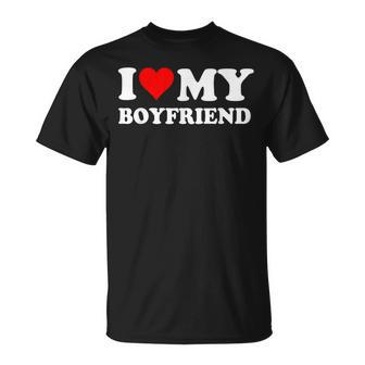 I Love My Boyfriend Bf I Heart My Boyfriend Bf T-Shirt - Seseable