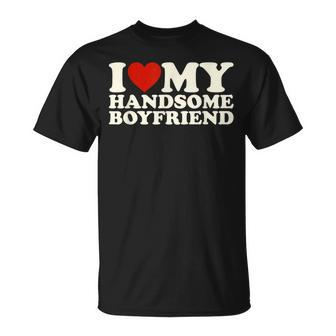 I Love My Boyfriend I Heart My Boyfriend Valentine's Day T-Shirt - Seseable