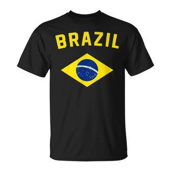 I Love Brazil Minimalist Brazilian Flag T-Shirt - Monsterry DE