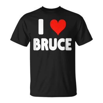 I Love Bruce Heart T-Shirt - Thegiftio UK