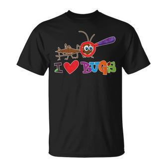 I Love Bugs Cute Walking Stick Bug T-Shirt - Monsterry UK