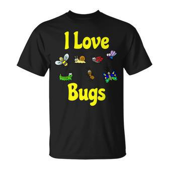 I Love Bugs T T-Shirt - Monsterry DE