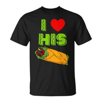 I Love His Burrito Cinco De Mayo Matching Mexican Couple T-Shirt - Thegiftio UK