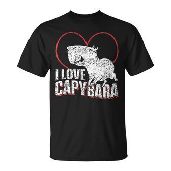 I Love Capybara Animal Lover Capybaras Rodent T-Shirt - Thegiftio UK