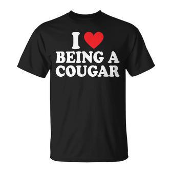 I Love Being A Cougar I Heart Being A Cougar T-Shirt - Monsterry CA